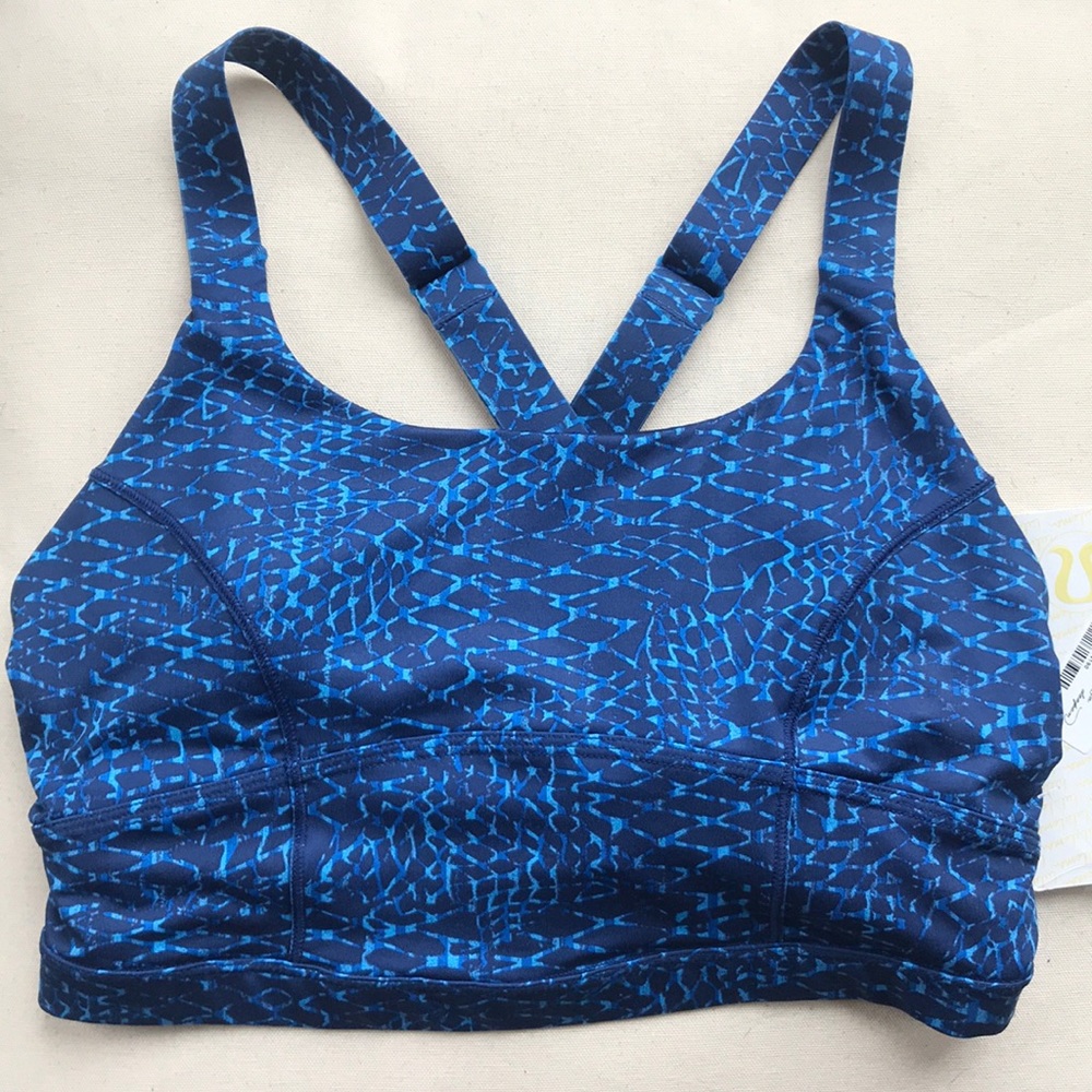 BNWT Lululemon Pure Practice bra 8 Blue SambaSnake - Picture 3 of 5